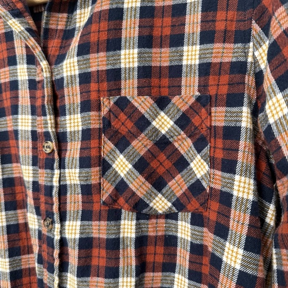 Mello Day button up cotton plaid flannel - Picture 3 of 7